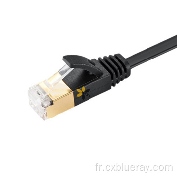 Cat de câble Ethernet SFTP Cat7 plaqué or